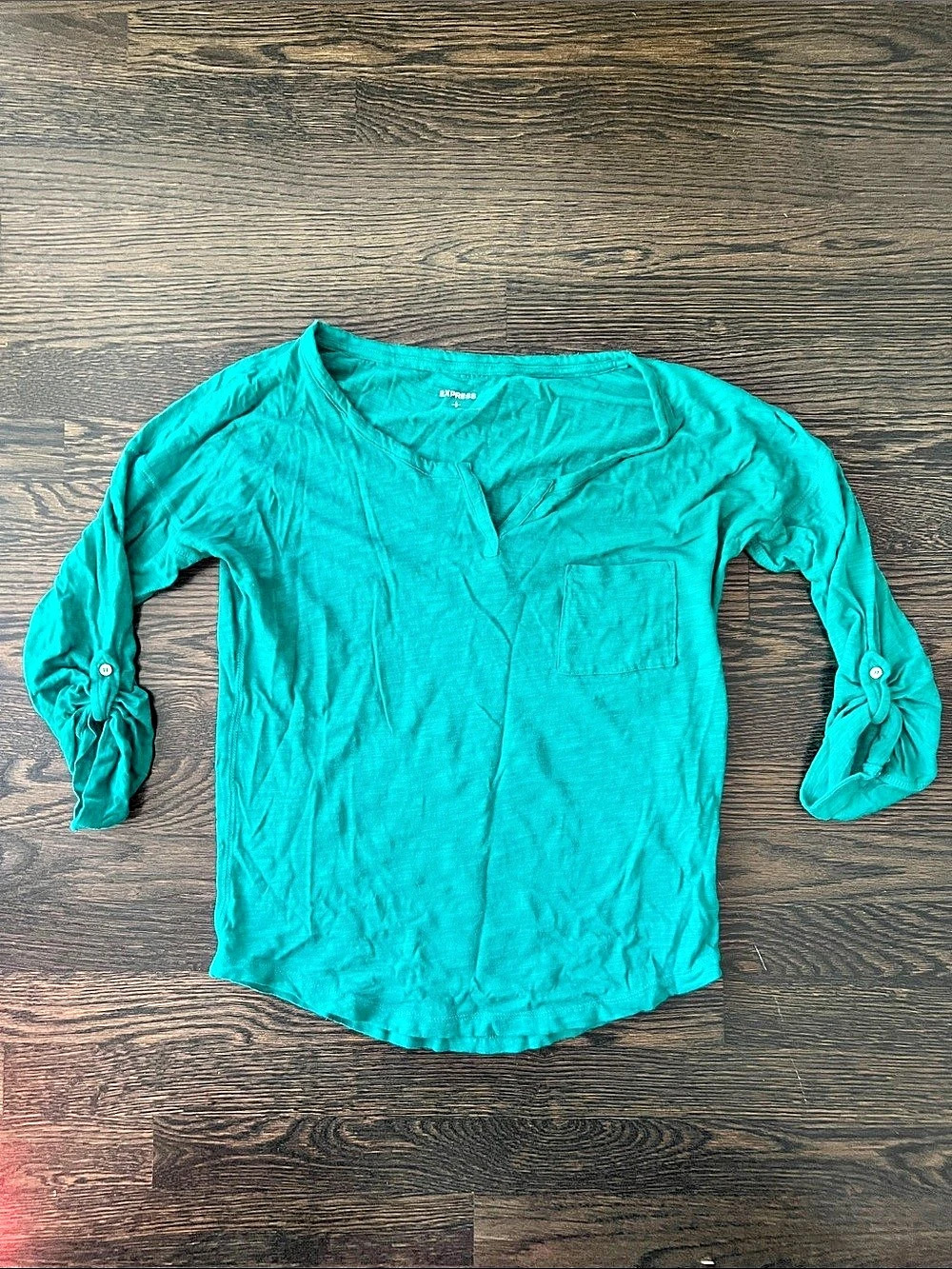 Express Women’s Y2K Long Sleeve Top in Bright Green | Small